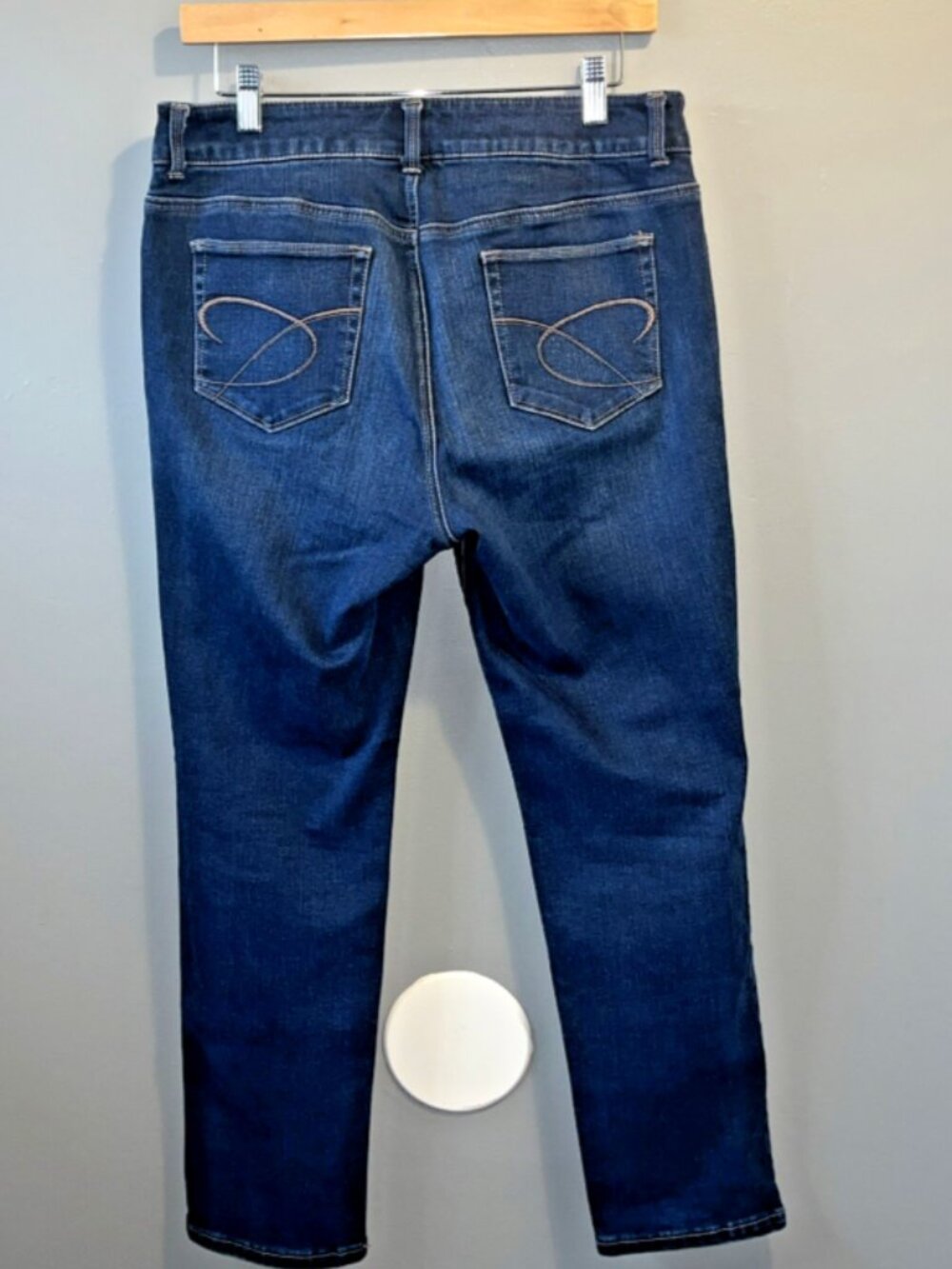 Chicos So Slimming Ankle Crop Jeans Womens Size 1 / US 8 Stretch Blue Denim